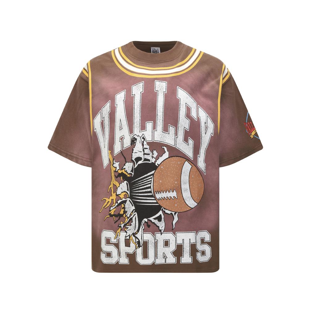 2025 Amerikanische trendige Marke Vall gewaschen alt bedrucktes kurzärmeliges Hip-Hop lockeres Streetwear-T-Shirt für Männer und Frauen