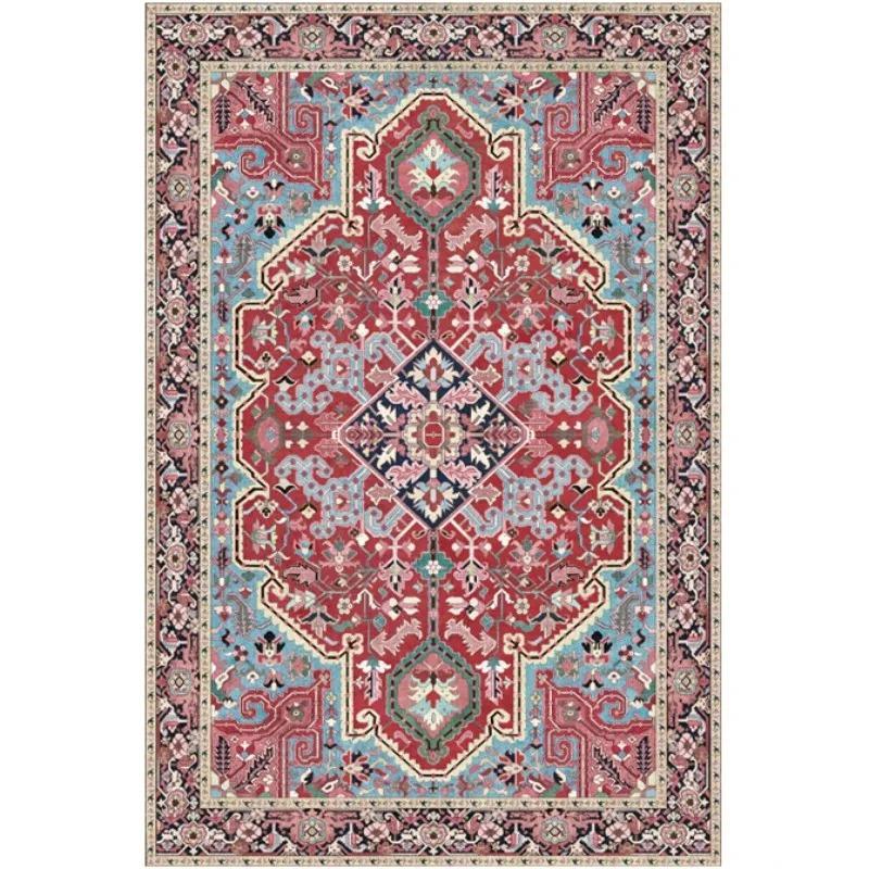 Dywan w stylu etnicznym vintage do sypialni, domu, hotelu, miękka mata z możliwością prania, dekoracja salonu, przedpokoju, szatni, dywanik pod stolik kawowy