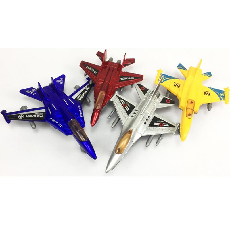 Children's Pull Back Car Toys Educational Toy Plastics Combat Aircraft Aviation Military Model Inertia Toys Kids Birthday Gifts