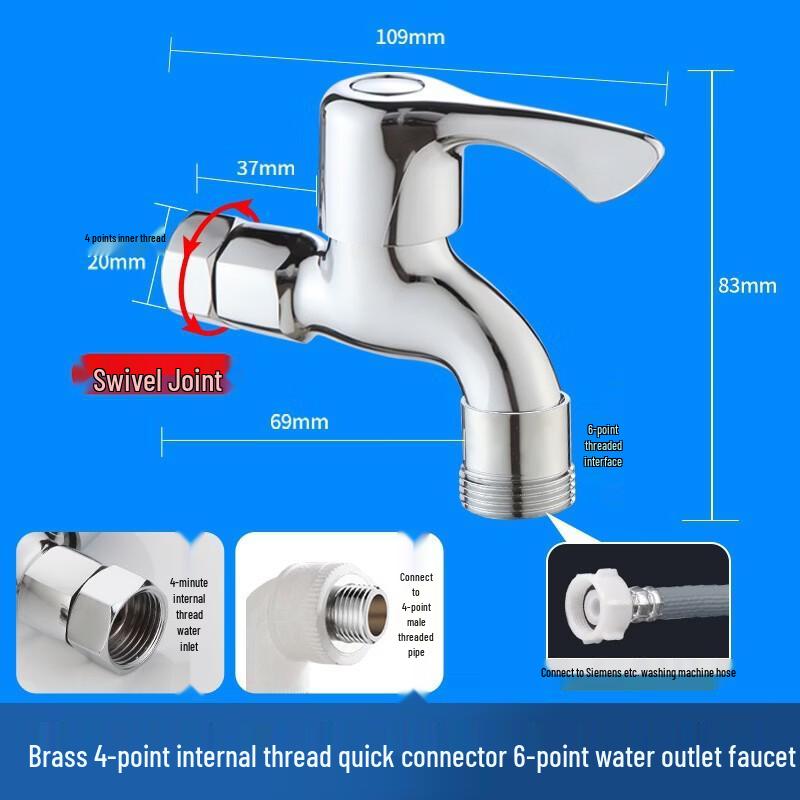 

TLXT Copper Washing Machine Faucet Connector