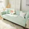 Warm Plush Sofa Cover Solid Colour Jacquard Velvet Living Room Sofa Cover Non-Slip Thickened Sofa Cushion Armrest Back Towel