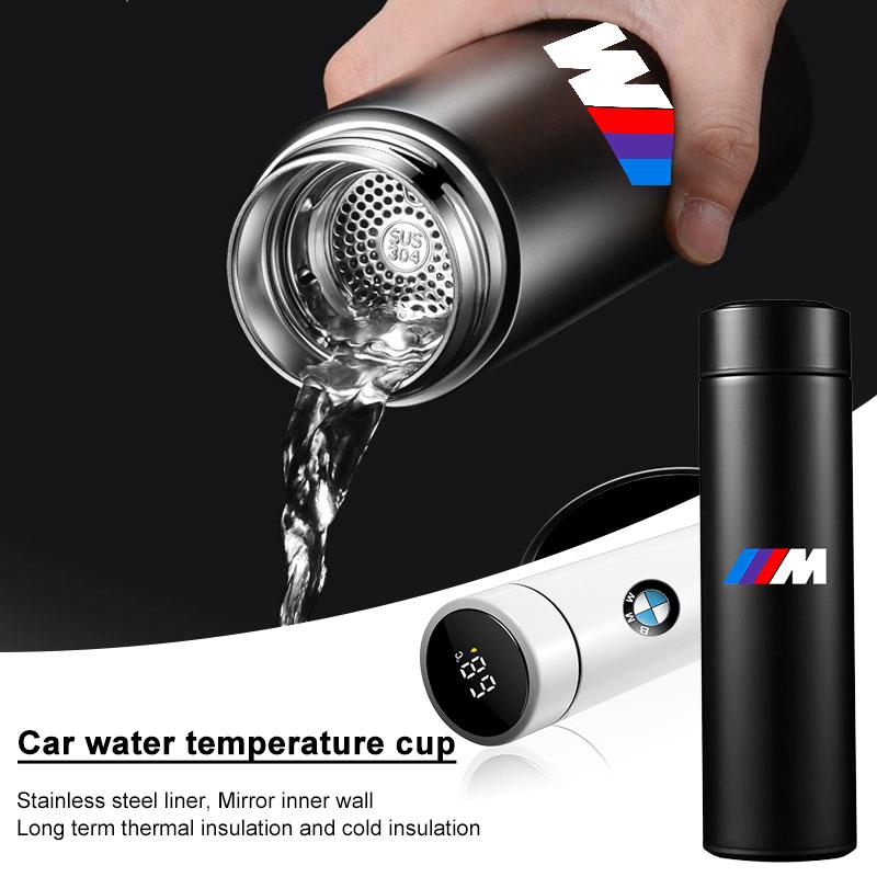 Chytrá termoska do auta s displejem teploty Hrnček na kávu pre BMW F20 F40 F22 F30 E90 F32 F10 F06 F07 F46 M3 M4 M5 E60 Z4 G20