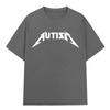 Autism Metal Rock funny Mens 100Cotton shirt Y2k hiphop style Graphic Tshirt Unisex Oneck Short Sleeve Streetwear Women shirt