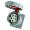 Straight Panel Socket 5P 63A 400V Ip67 Industrial Power Cee