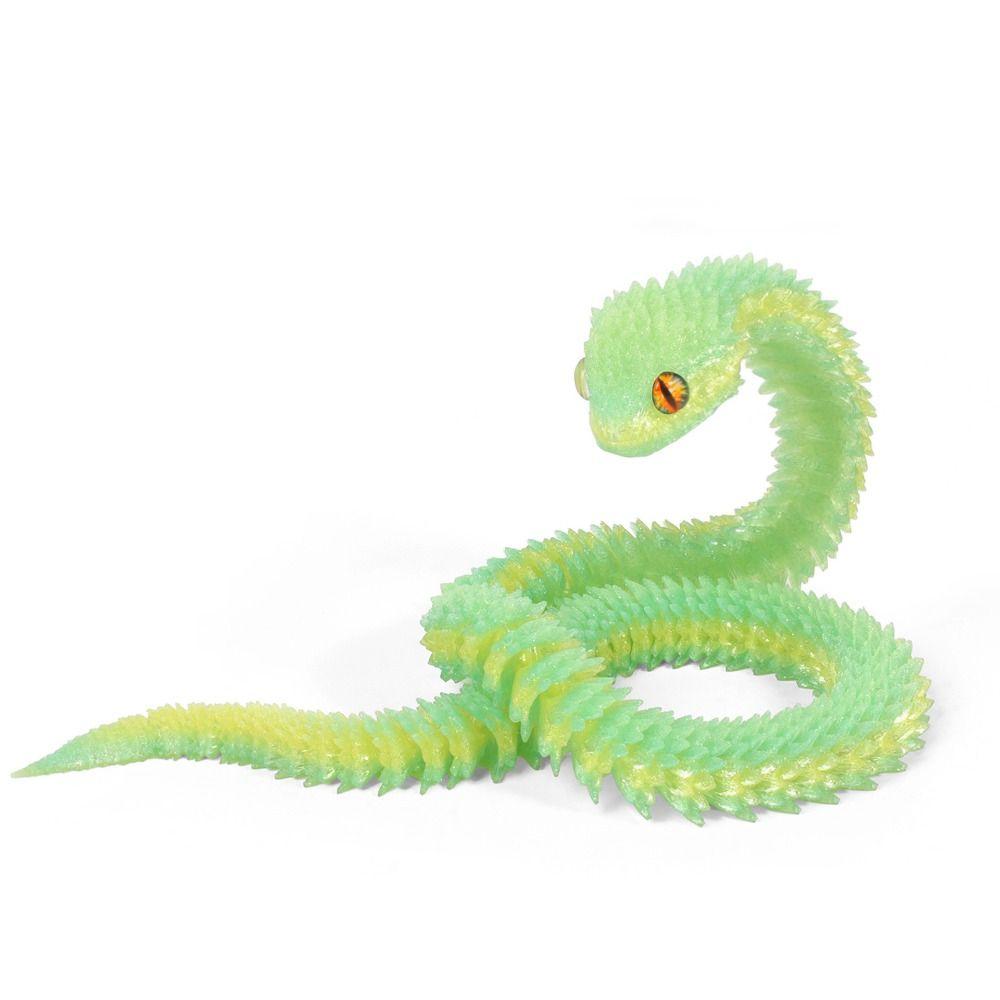 Realistic Simulated Snake Ornament Multicolor Simulation Snake Model  Desktop Ornament