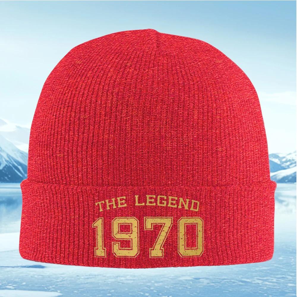 The Legend vintage design Unisex Women Unisex Knitted Hat Beanie Pullover Cap Winter Thermal Warm Christmas Outdoor Cycli
