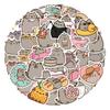 55 Anime Fat Pusheen Cat Cartoon Stickers for Suitcases, Water Bottles, and Scooters