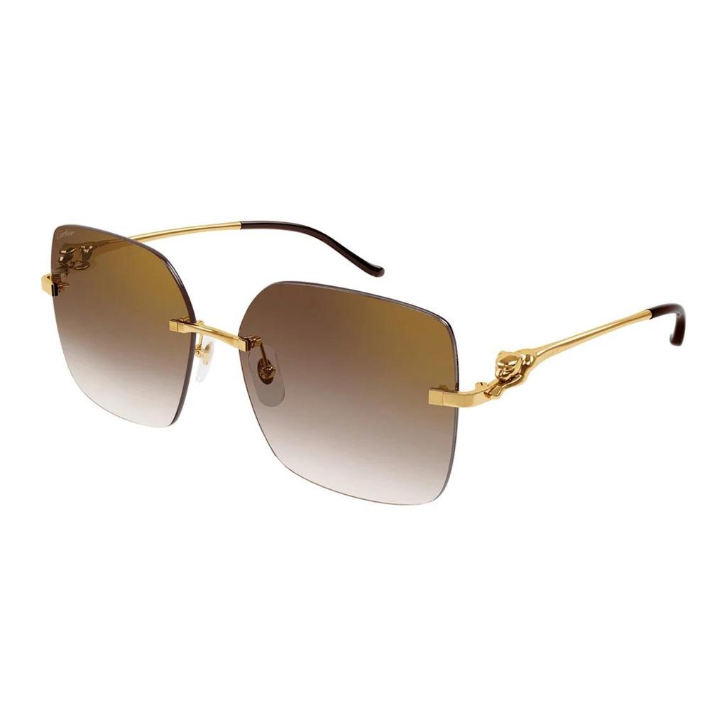 Cartier Metal Butterfly Sunglasses Women sunglasses Gold CT0359S002