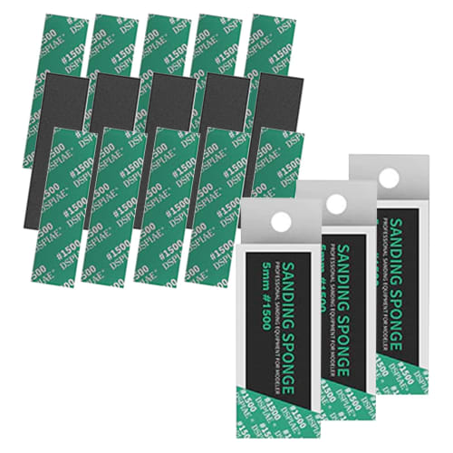 DSPIAE Authorized Dealer Heavy-Duty Sponge File Set #1000, 72mm X 20mm, 5 Sheets X 3 Boxes (SS5-1000) [Recommended by Award-Winning Modelers] (SS5-150