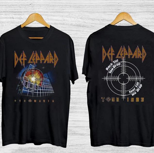 1983 Def Leppard Pyromania Tour T-Shirt Black 3XL