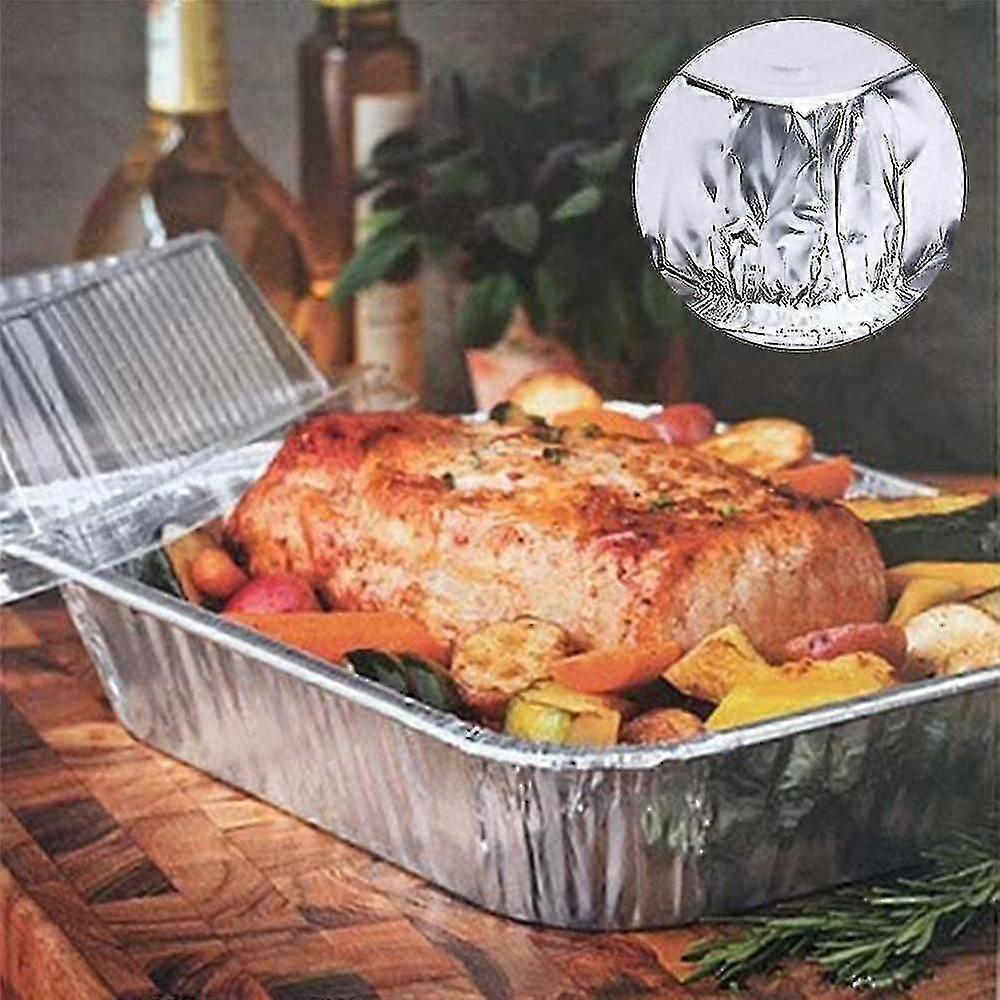 25pcs Aluminum Foil Grill Drip Pans -21.3*14.3*4.3cm