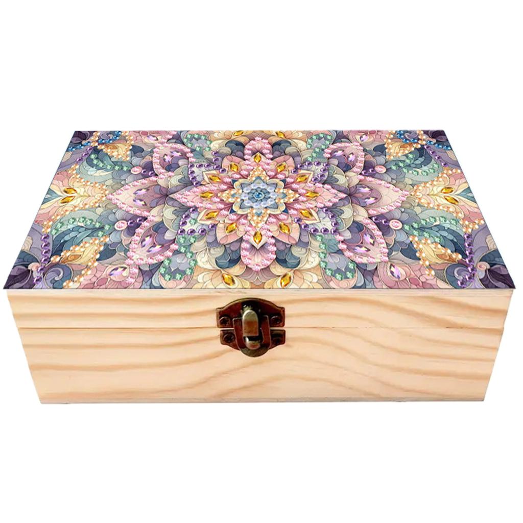 DIY Diamond Art Wooden Storage Box Dustproof Organizer Case Diamond Painting Storage Box Gift for Birthdays and Holidays