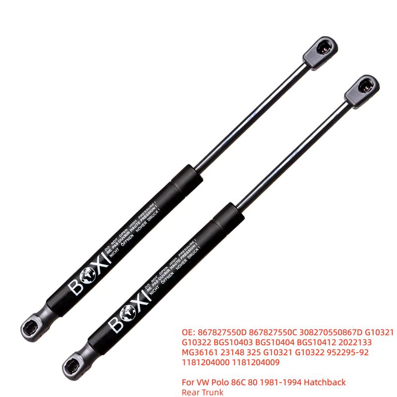 BOXI 2pcs Trunk Gas Spring Shock Lift Strut Support Bar Rod 867827550D For VW Polo 86C 80 1981 - 1994 Hatchback Lift Struts