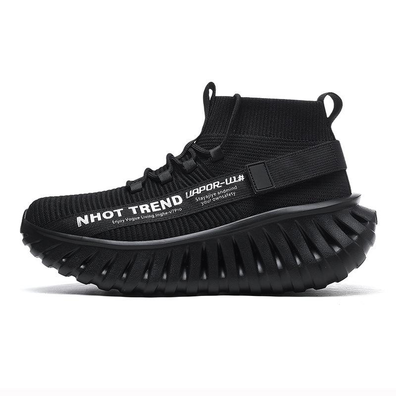 Large size summer new fly-woven sneakers thick-soled breathable sports running shoes 39