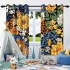 2pcs Luxury Boho Flowers Window Curtains for Home Bedroom Living Room Drakening Heat Insulation Noise Reduction Blackout Drapes