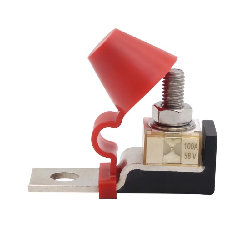 

Terminal Mount MRBF Fuse Block Kit 58V with Single Stud 5/16 (M8) Marine Rated-Battery Fuse Waterproof-Cap for Truck-RV