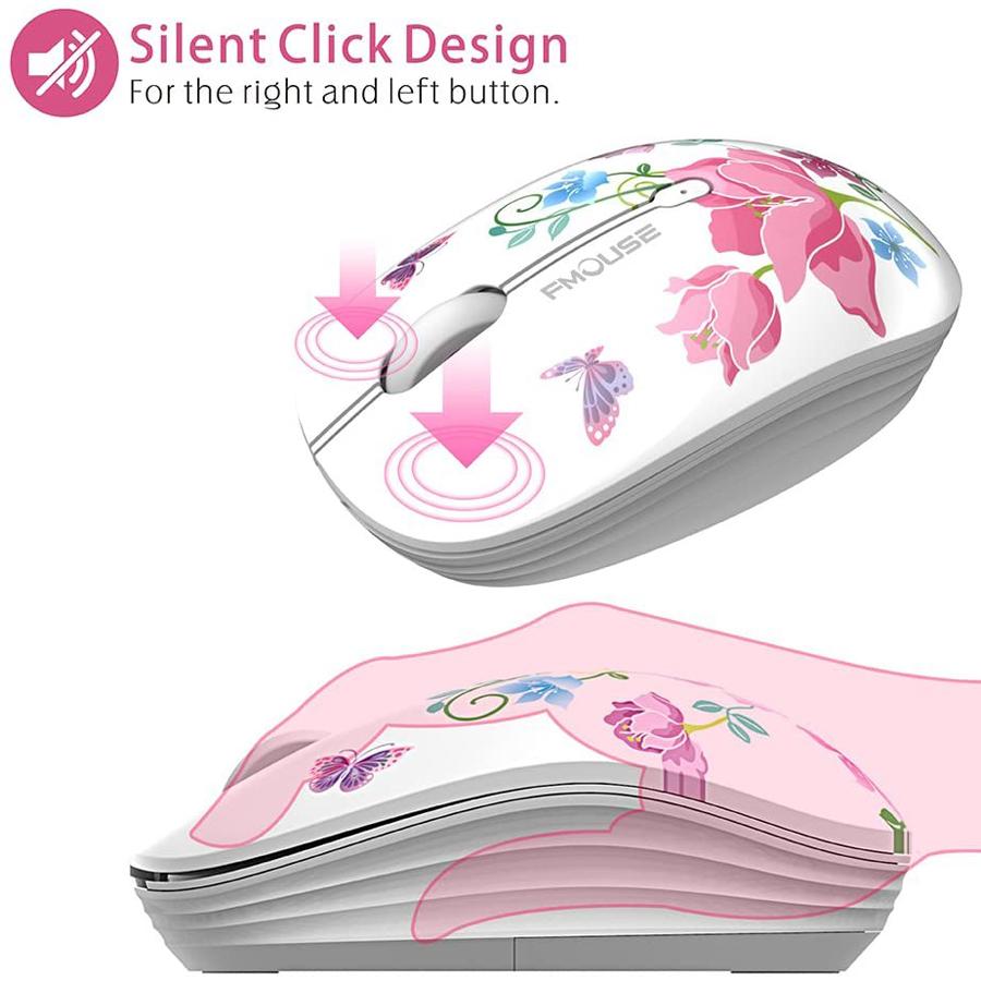 Original M101 Wireless Mouse 2.4G Cute Silent Optical Cartoon Computer Mice With USB Receiver 1600DPI for Laptop Gift