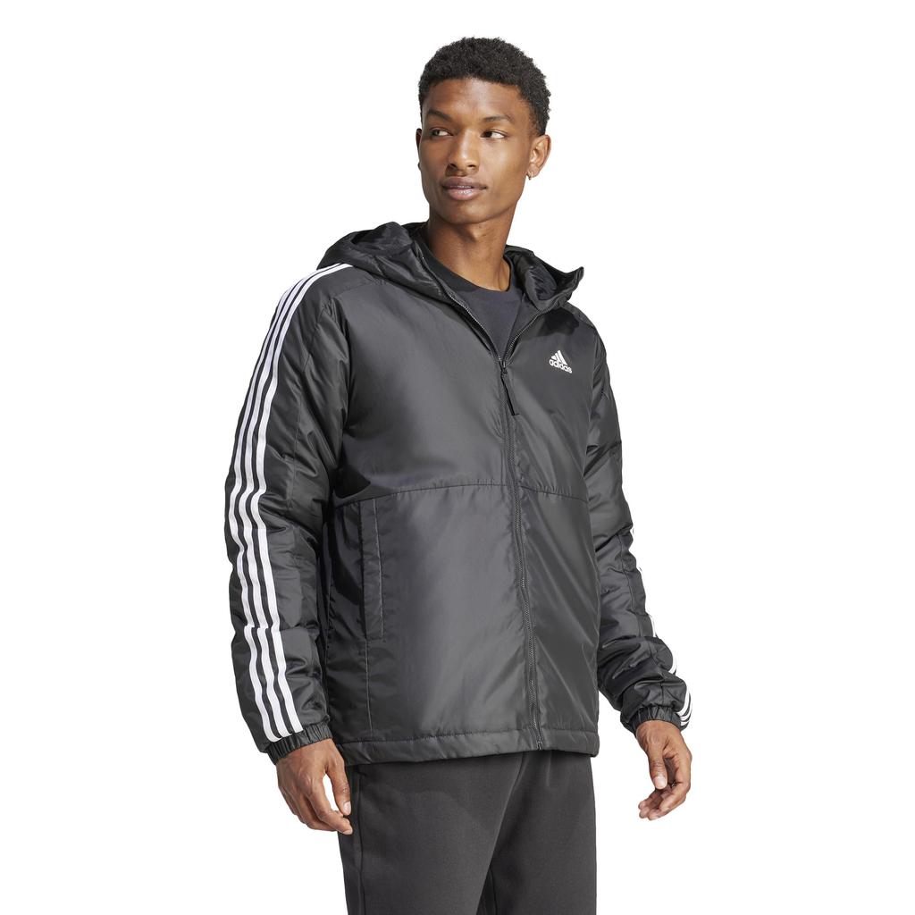 Adidas Essentials Insulated Hooded Jacket KOT34 Black 3-Stripes Men's (IN7194)