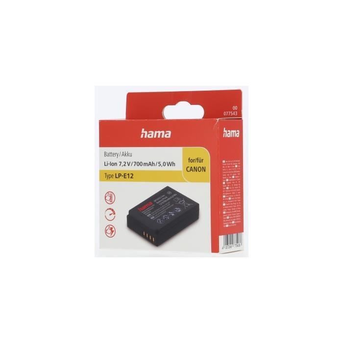 Batterie Au Lithium-ion DP 543 Pour Canon LP-E12