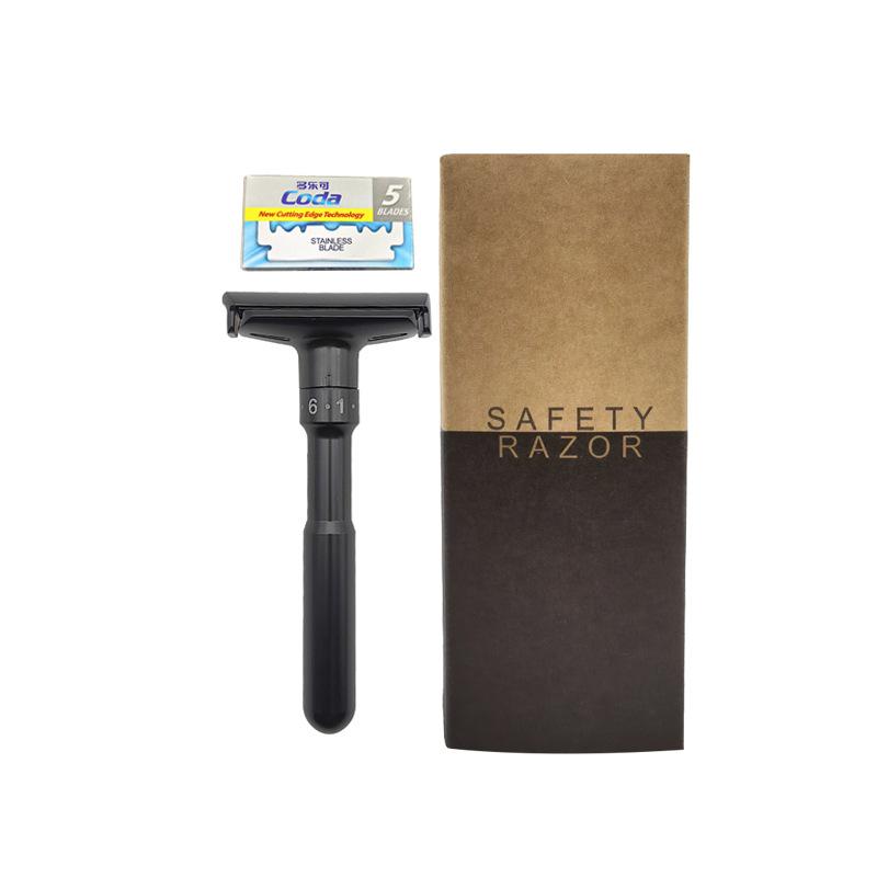 

Ручная бритва для мужчин, старомодная бритва, лезвие для бритья, лезвие для бритья лица, цинковый сплав kraft box чёрный