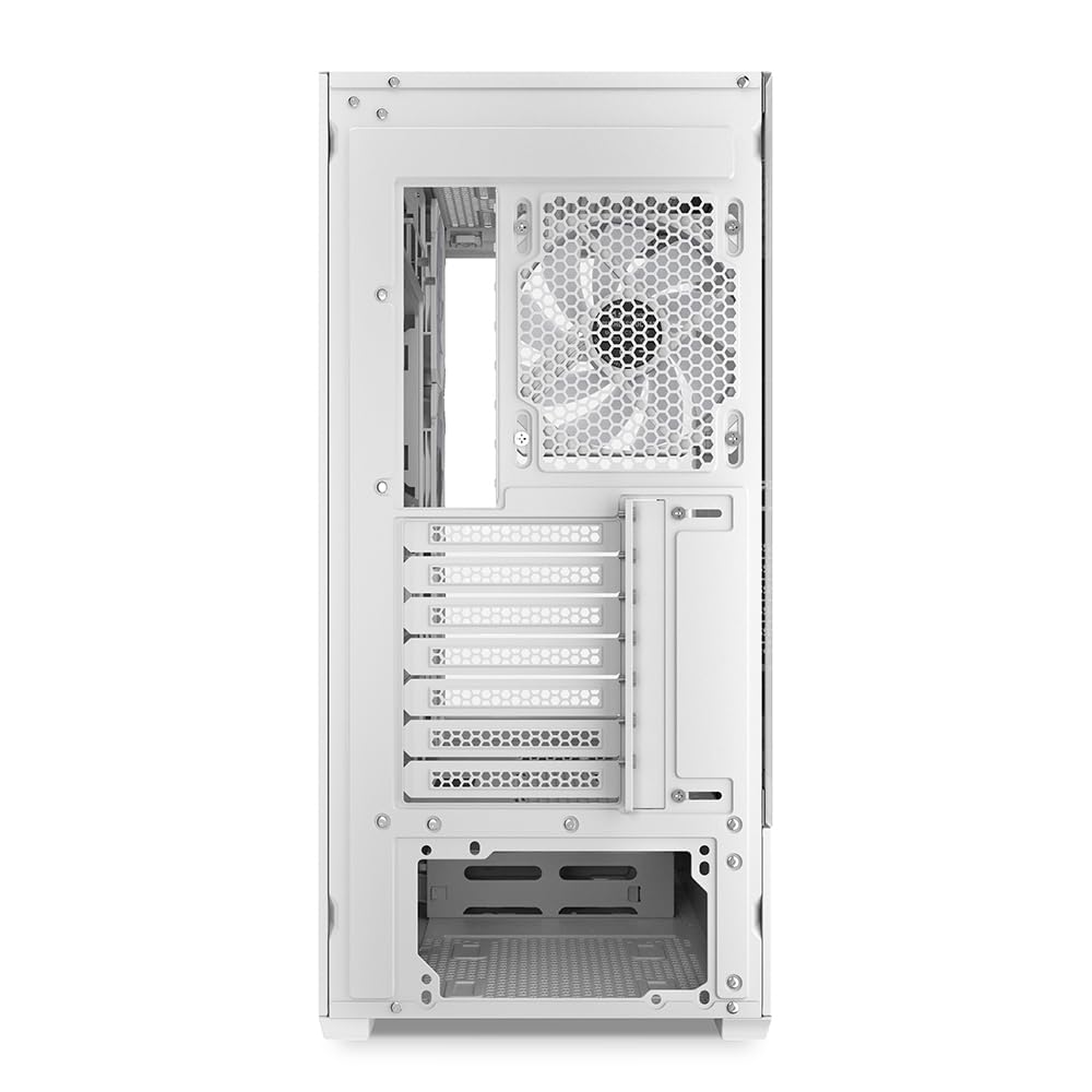Sharkoon Middle Tower PC Case with Rear Connector Compatibility Pillarless Structure Compatible with Standard Motherboards Equipped with 4 ARGB Fans
