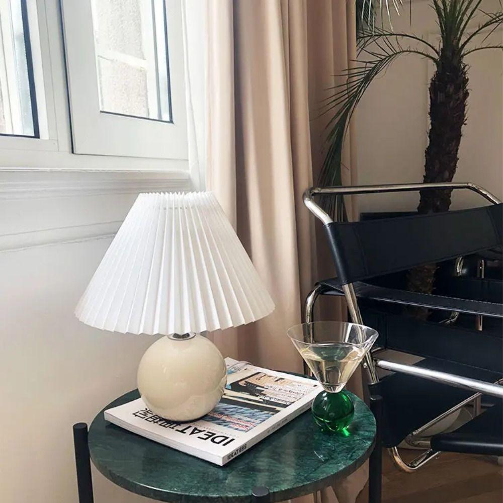 Fabric Table Lamp Lampshade Pleated Pendant Lampshade Floor Lamp Cover Chandelier