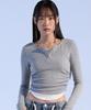 Moa Dual Henley Neck Sleeve_Fleece Lined (Gray)