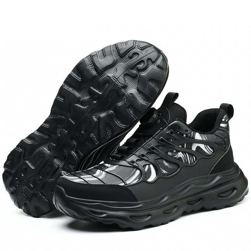 

Safety Work Shoes Men Plastic Toe Safety Boots Fashion Lightweight Comfort Working Sneakers Anti-puncture Indestructible Shoes 45 чёрный