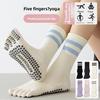Five-finger Yoga Socks - Children's Sports Anti-odor Sweat-absorbing Fitness Exercise Sportswear - Indoor Pilates Split-toe Socks - Long Tights