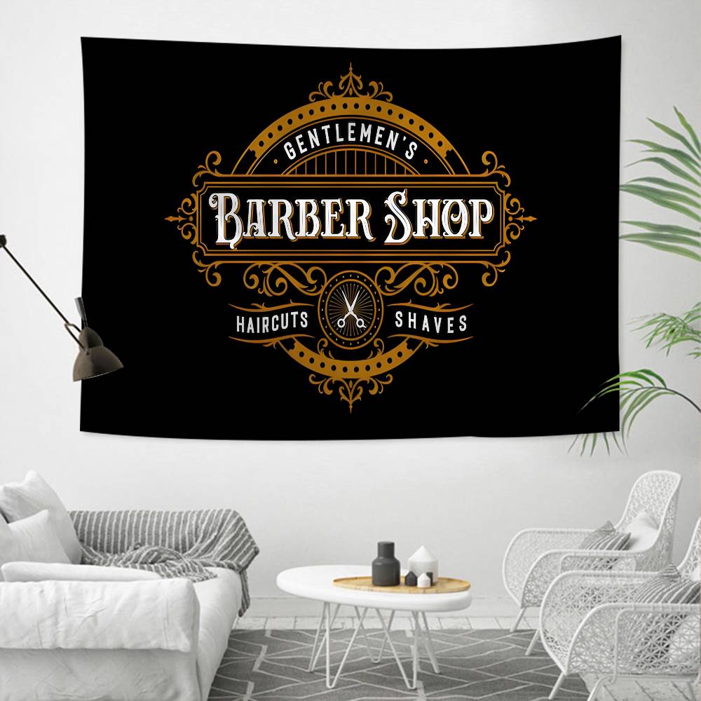Barber Shop Sign Colorful Tapestry Wall Hanging Bohemian Wall Tapestries Mandala Wall Hanging Sheets