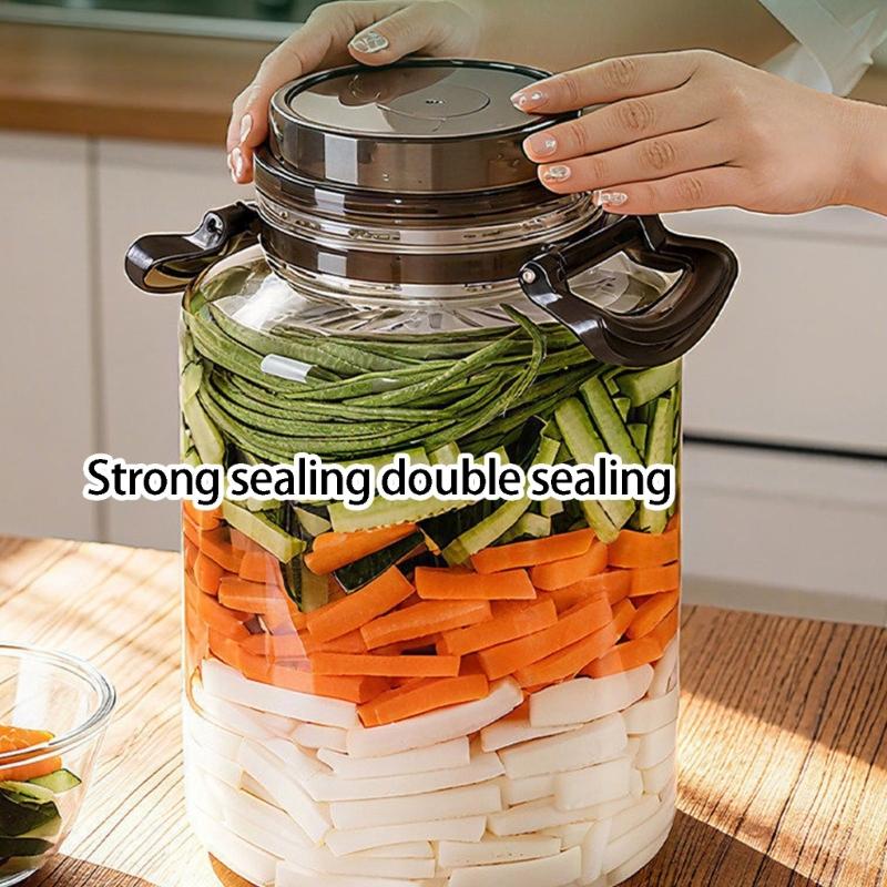 Kitchen Storage Container For Pickle Fermented Foods And Dry Ingredients In Plastic Materials