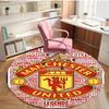 Manchester United F.C Print Round Rug, Washable Floor Carpet, For Entryway Dorm Laundry Room Office Study, Home Decor Birthday Christmas Gift