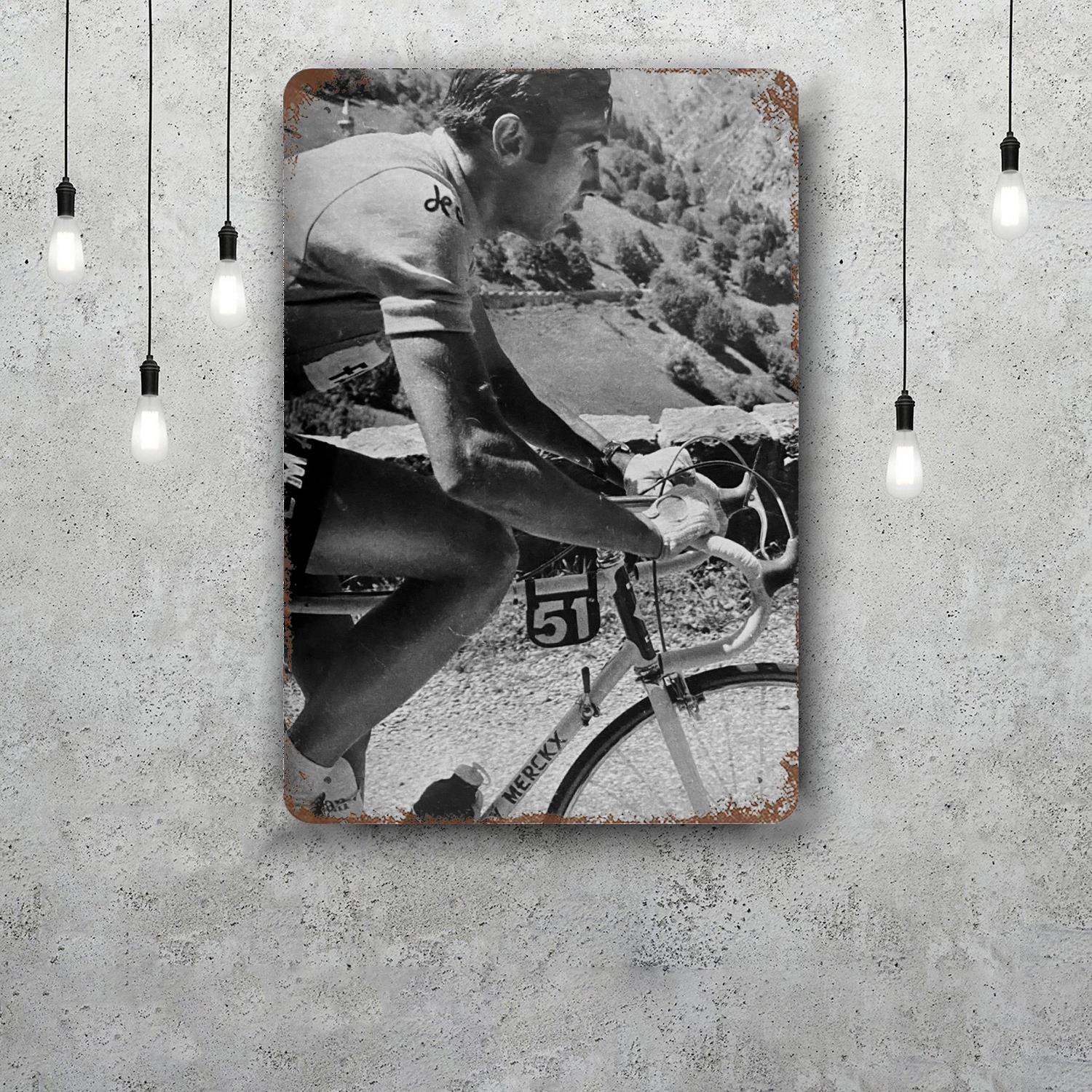 

Eddy Merckx Decor Vintage Metal Signs Tin Signs Captain Poster Decor for Bar Pub Club Man Cave Wall Decoration 20x30cm（7.8x11.8inch）