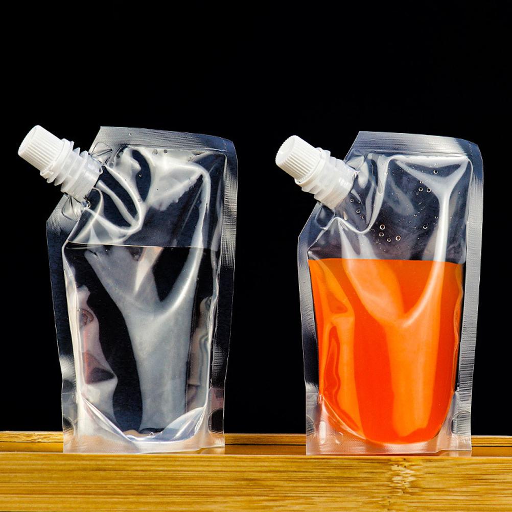5L Large & 5L Small Stand Up Spout Pouches for Juice Beer with Funnel Clear Self Supporting Bags