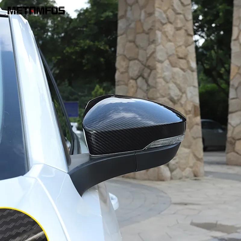 For Volkswagen VW T-cross Tcross - Carbon Fiber Rearview Side View Mirror Cover Trim Protection Cap Car Accessories