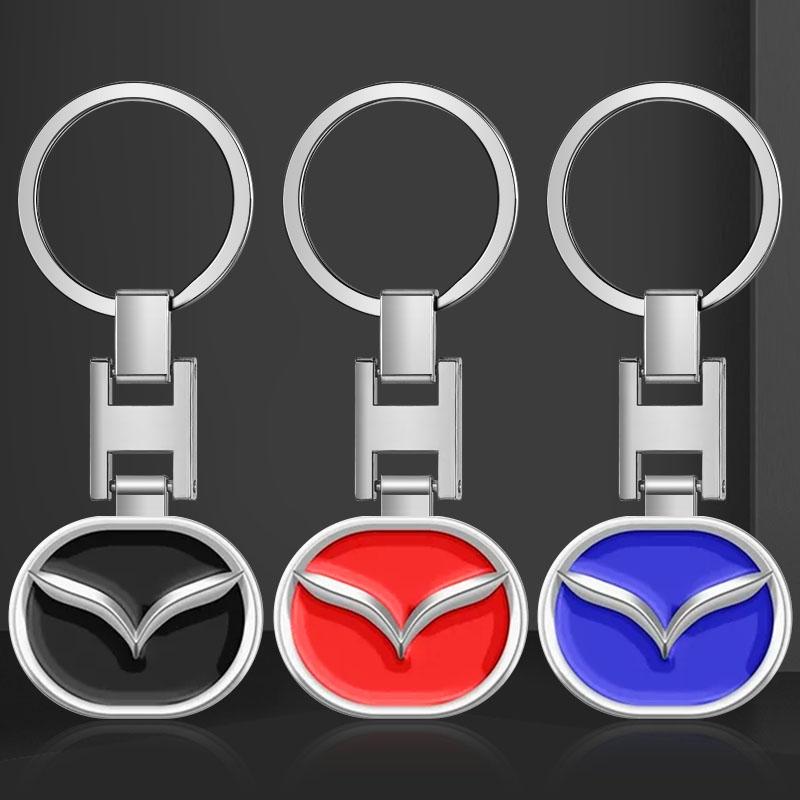 1Pcs Car Emblem Keychain Key Ring Accessories For Mazda 3 6 CX5 2 CX3 CX9 MX5 RX8 Axela Demio MS CX5 2 Axela Demio Atenza MS GJI GH BK MP