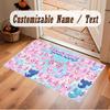 Fantasy Magic Theme Soft Crystal Velvet Rug Custom Name & Text Print Non Slip Floor Rug for Bedroom Living Room