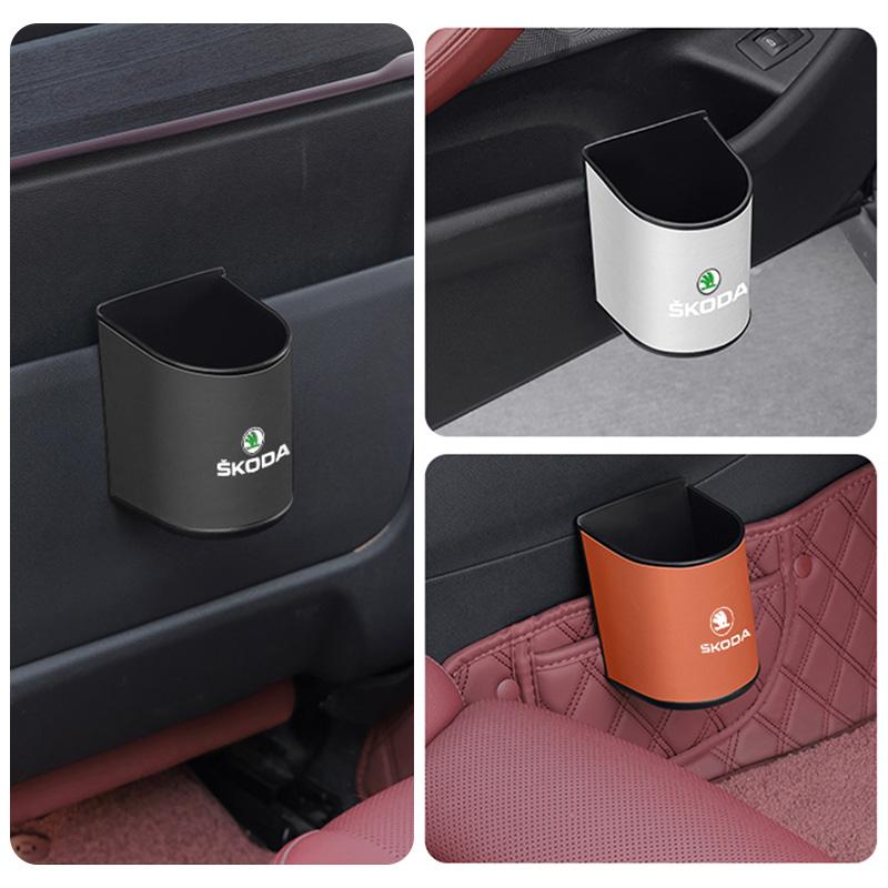 HIAQ2 Car Door Back Seat Cup Holder Storage Box Organizer Valve Cap For Skoda Kylaq Elroq Kodiaq Octavia Enyaq Kamiq Scala Superb Yeti