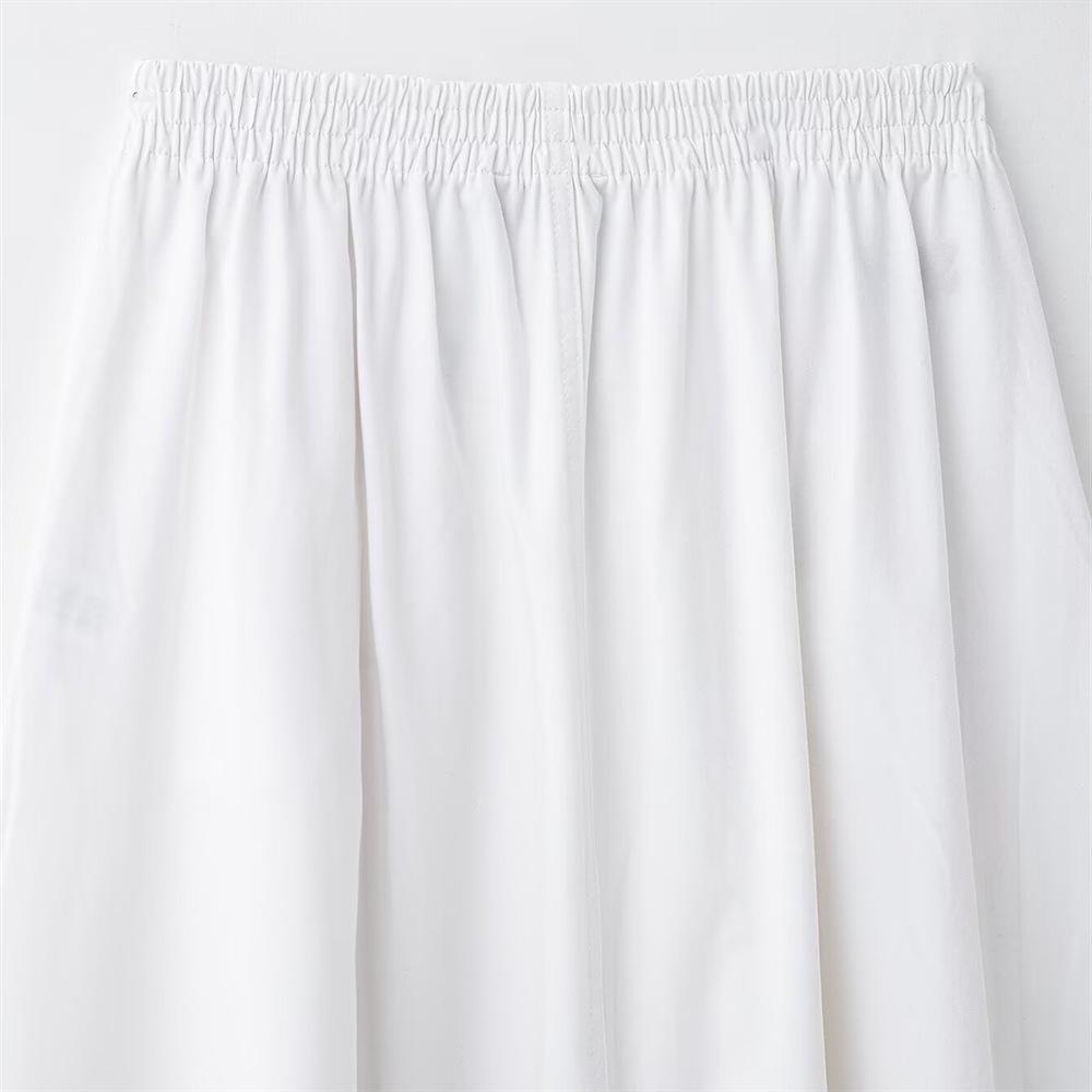 2025 Spring Women's Strapless Wavy Edged Top & High-Waisted Pleated Skirt Set