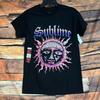 Erhabenes Herren Schwarz S Baumwolle Grafik Sonne Logo Band T-Shirt Unisex T-Shirt