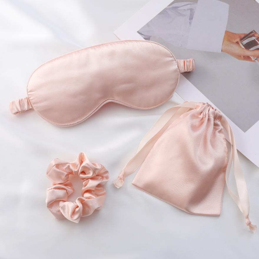 Seidenähnliches Augenmasken-Set: Stirnband, Scrunchies, Tasche - Perfektes Hochzeitsgeschenk & Begleiter für den Schlaf im Freien