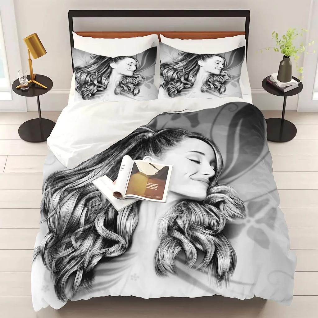 Star Duvet Cover Sets Ariana Grande Bedding Set Famous Anime Comforter Bed Linen Twin Queen King Single Size Dropshipping Gift