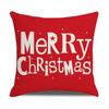 New Red and White Christmas Pillowcase Homewares Cartoon Elk Linen Sofa Pillowcase