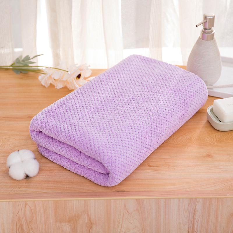Pineapple Coral Fleece Bath Towel - Absorbent, Hair-Free, Soft, Large Square for Men & Women