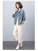 Women's Light Wash Soft Denim Lapel Jacket, Casual Loose Fit, 2024 New Autumn Style.