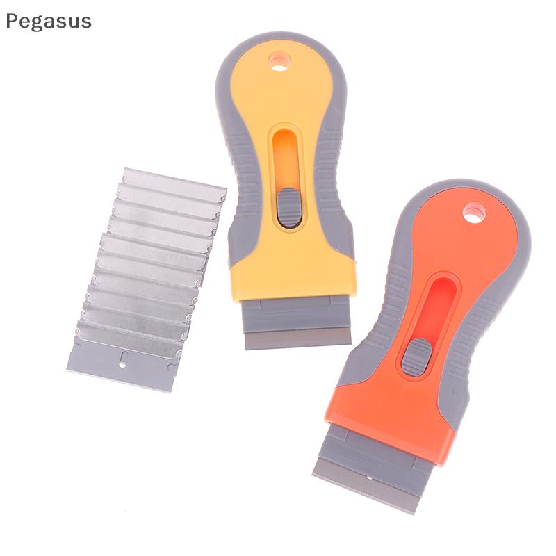 10 Blade Set Glue Removal Tool with Telescopic Knife, Ideal for Label/Sticker/Paint Clearing
