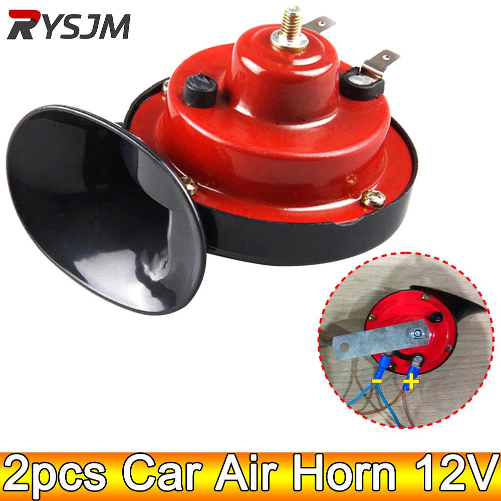 AD 2pcs Car Air Horn 12V Trumpet Motorcycle Horn Universal Loud Trucks Vehicle Horn Electric Snail Waterproof Alarm Kit