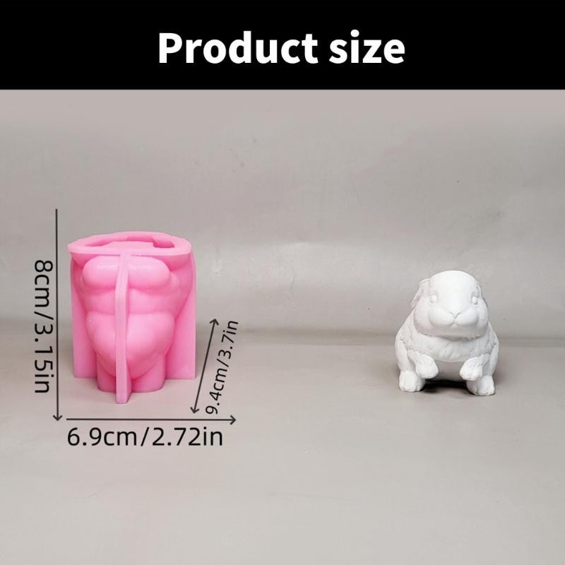 3D Hasenformen Gussformen Gipsformen Tier Silikonform Epoxidharzformen Ornamentformen Gussformen