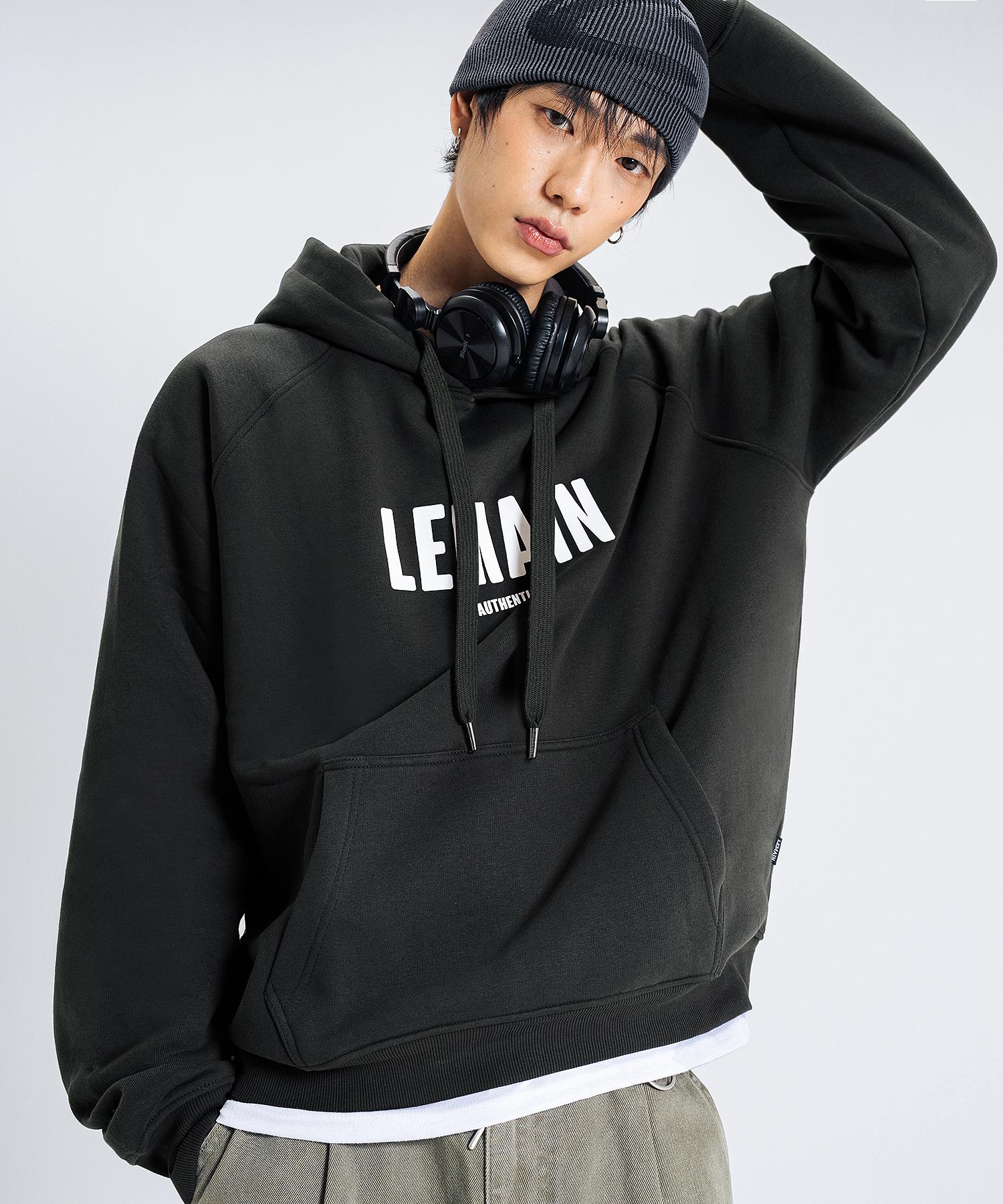 Remain Second Oversized Signature Logo Hoodie [Charcoal] Charcoal/S