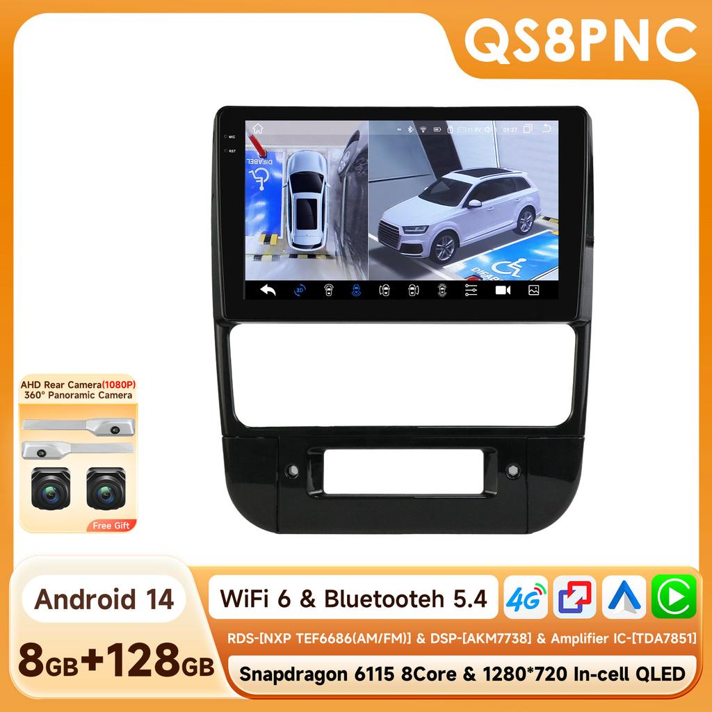 Hizpo 8Core Qualcomm Snapdragon 360° Cam Carplay Android Car Radio for Peugeot 406 1994-2005 GPS FM 2din Autoradio Car Multimedia AI Voice Bluetooth